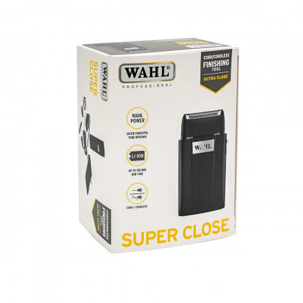 Шейвер Wahl Super Close 3616-0470 роторный аккумуляторно-сетевой черный, 45/0,05 мм